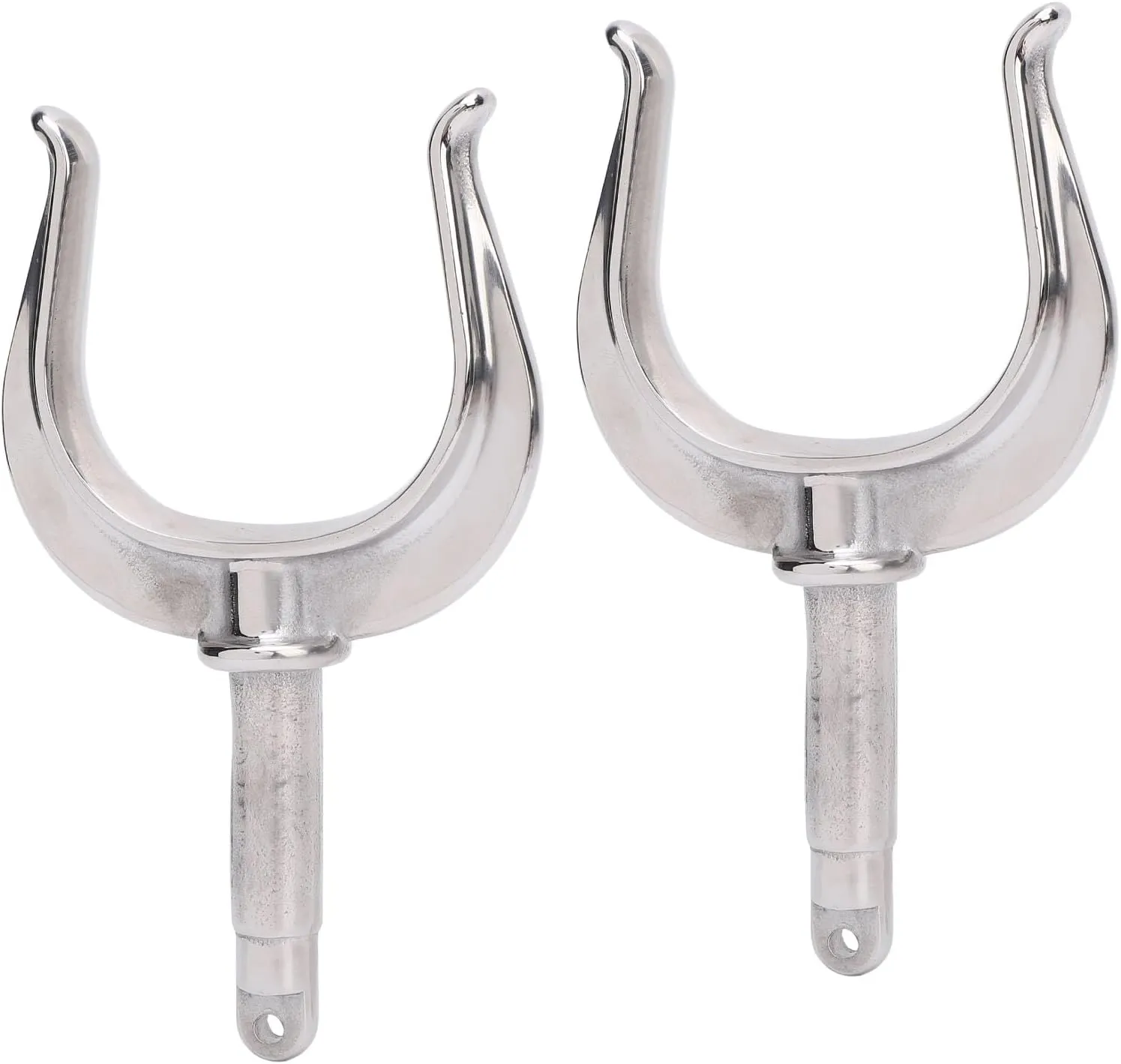 2 Pcs Stainless Steel Oar Lock Oarlock Rowlock Premium Marine Row Boat Dinghy Water Raft Boat Kayak Canoe Oar Lock Rowlock Side Mount, Universal Fit 1/2in Shaft Oarlock for Marine
