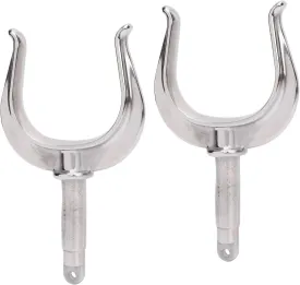 2 Pcs Stainless Steel Oar Lock Oarlock Rowlock Premium Marine Row Boat Dinghy Water Raft Boat Kayak Canoe Oar Lock Rowlock Side Mount, Universal Fit 1/2in Shaft Oarlock for Marine