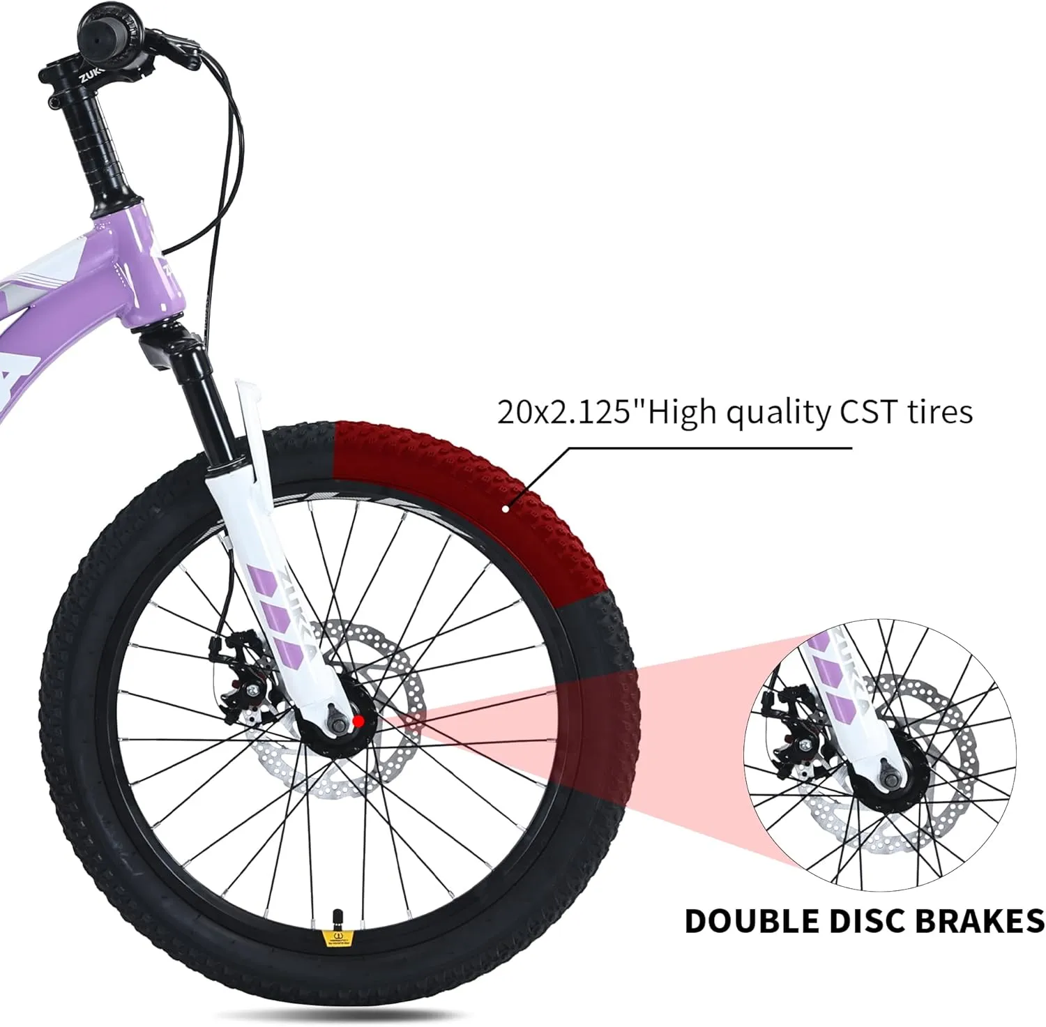 20/24 Inch Kids Mountain Bike, Girls Boys Bikes Ages 8-12 Years Old, Single Speed Kids Bicycle Mountain Bike with Suspension Fork, Front and Rear Disc Brakes