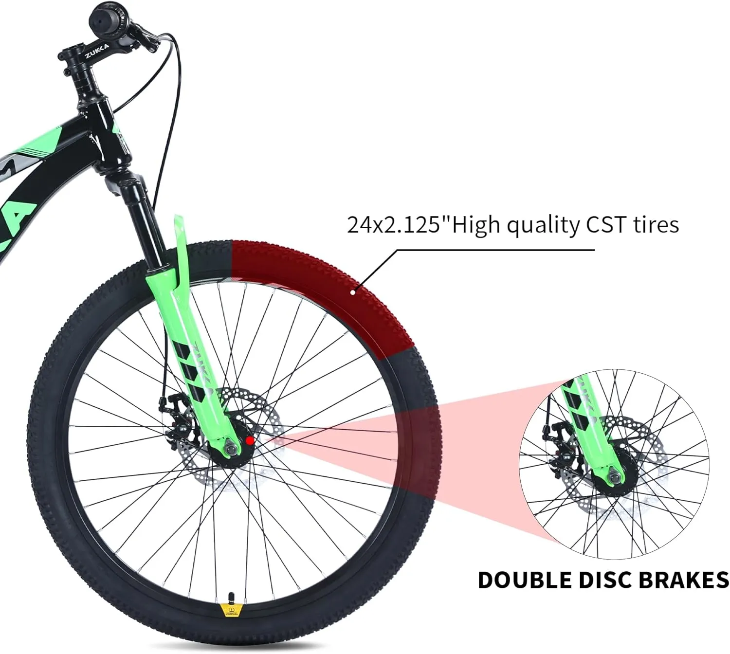 20/24 Inch Kids Mountain Bike, Girls Boys Bikes Ages 8-12 Years Old, Single Speed Kids Bicycle Mountain Bike with Suspension Fork, Front and Rear Disc Brakes