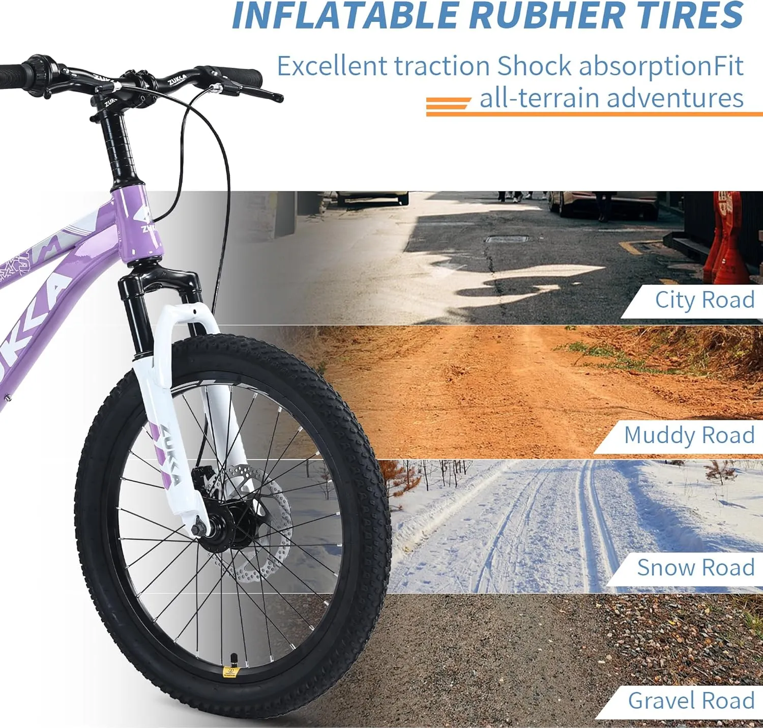 20/24 Inch Kids Mountain Bike, Girls Boys Bikes Ages 8-12 Years Old, Single Speed Kids Bicycle Mountain Bike with Suspension Fork, Front and Rear Disc Brakes