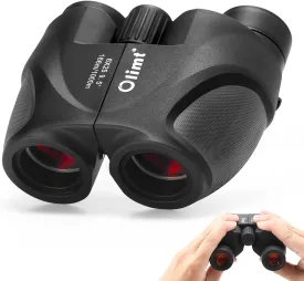 6x25 Compact Binoculars, BAK-4 Prism 9.5 Wide Field of View 21mm Eyepiece with ED Lens, Black