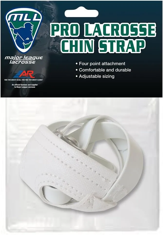 A&R Sports A&R MLL Major League Lacrosse Pro Helmet 4 Pt. Chin Strap Adjustable Blk or Wht