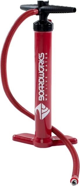 Boardworks Bravo SUP 4 Hand Pump - Pressure Gauge - 2 spacers - Red