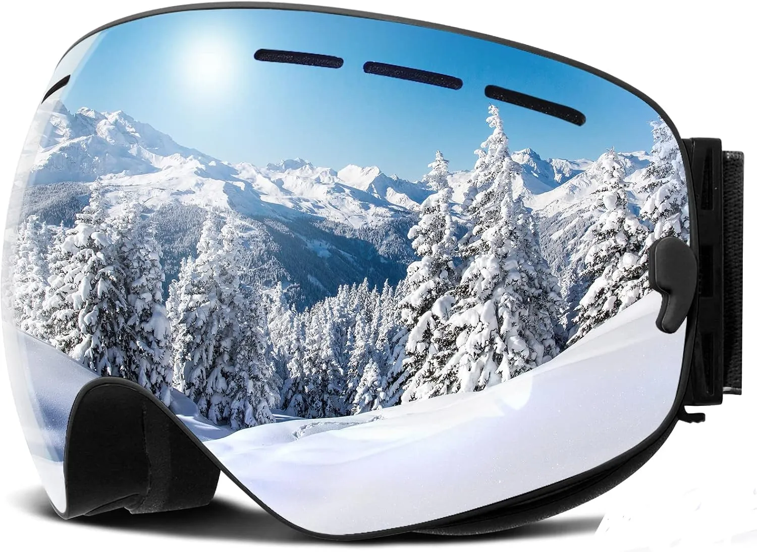 COPOZZ Polarized Ski Goggles, G1 OTG Snowboard Snow Goggles for Men Women Youth, Double Layer Anti Fog UV Protection