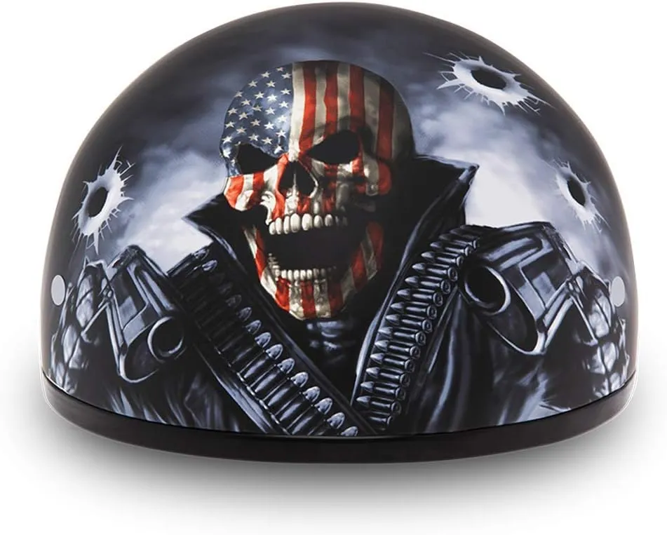 Daytona Helmets Half Skull Cap Motorcycle Helmet  DOT Approved [Graphics]