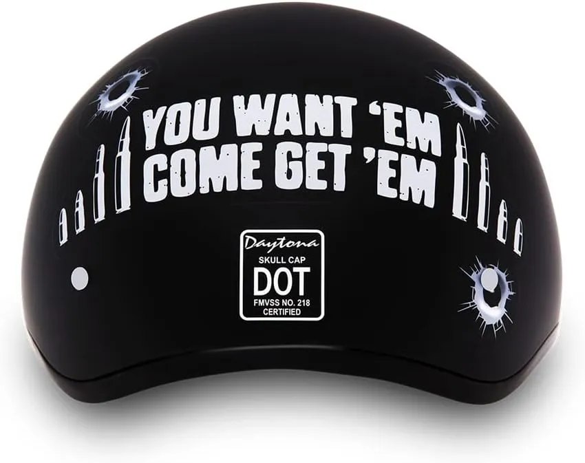 Daytona Helmets Half Skull Cap Motorcycle Helmet  DOT Approved [Graphics]