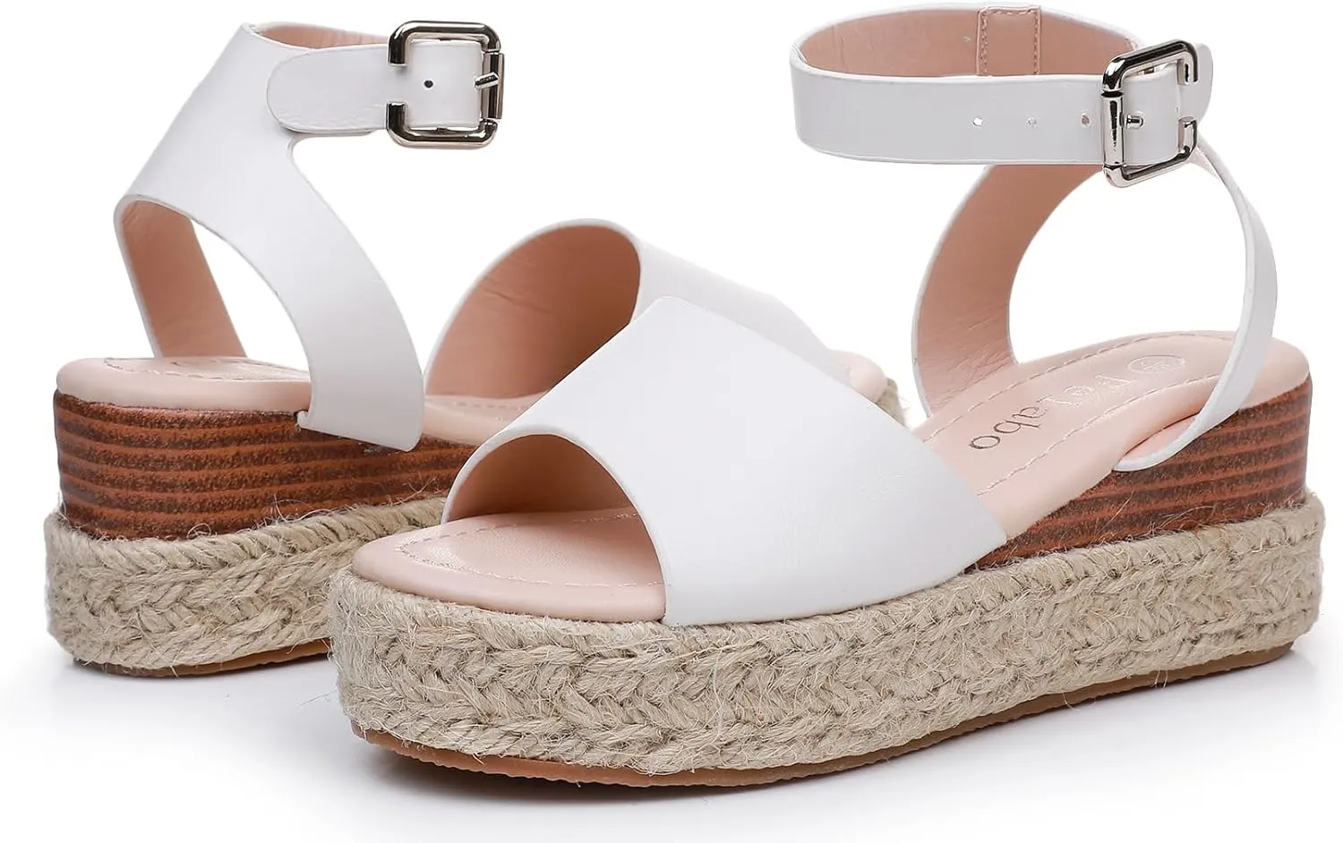 Felabo Girls' Flatform Espadrille Sandals  Open-Toe, Adjustable Ankle Strap, Casual Summer Shoes (Little Kid/Big Kid)