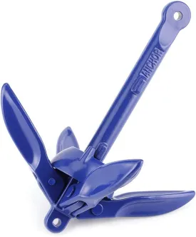 Grapnel Anchor with 4 Tine Aluminum Alloy Folding Boat Anchor Accessories for Fishing Kayaks, Canoe, Jet Ski, Paddle Board and Small Boats.