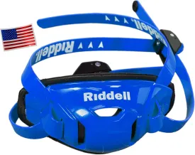Green Gridiron Riddell SpeedFlex Hard Cup Cam-Loc Chinstrap   Chrome US Flag Helmet Decal (Small, Royal Blue)