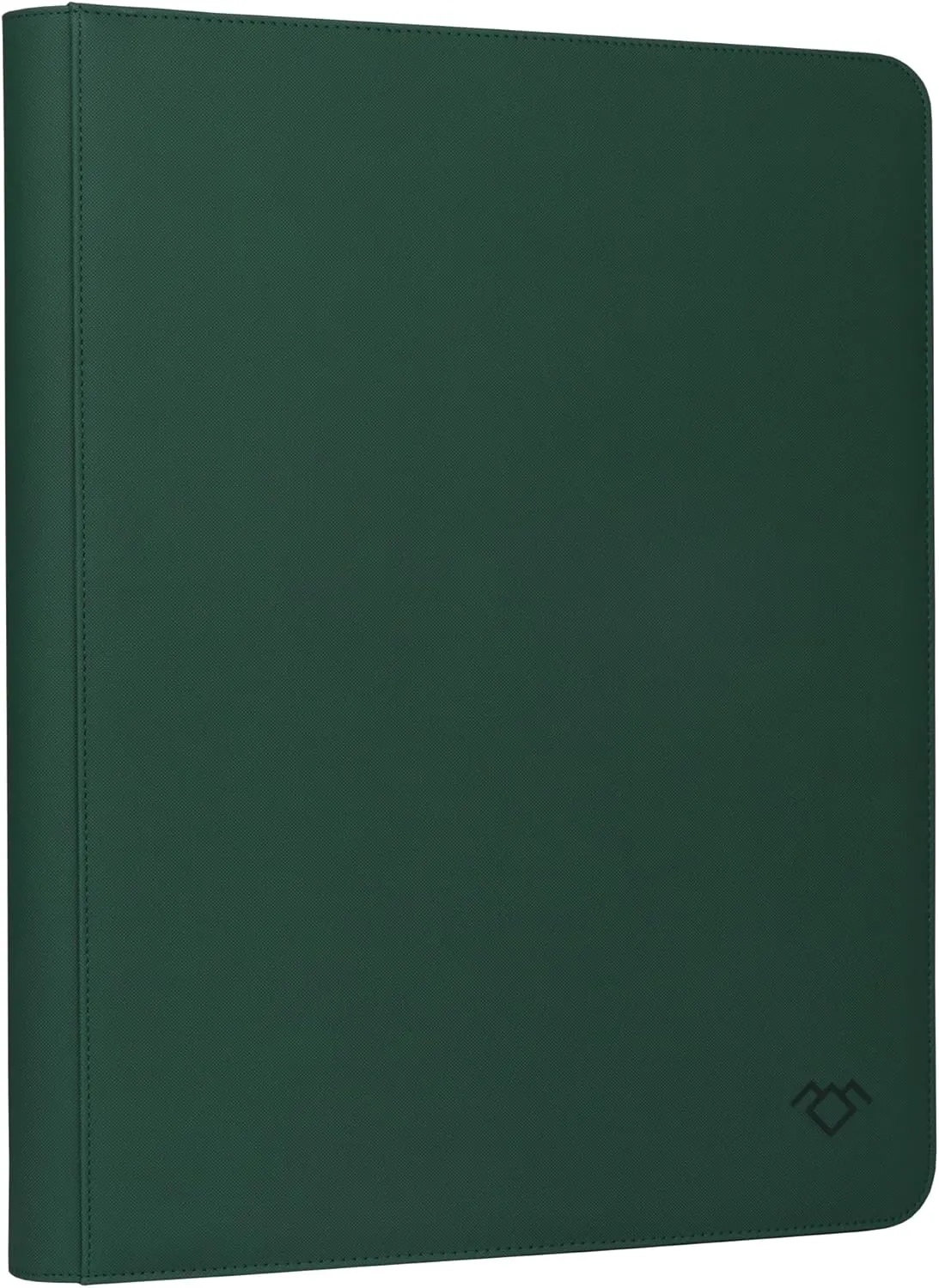 GrinOwl 16 Pocket Toploader Binder, Holds 640 Top Loaders, Large Toploader Card Binder with Sleeves for Cards in 3" x 4" Toploaders (Green)