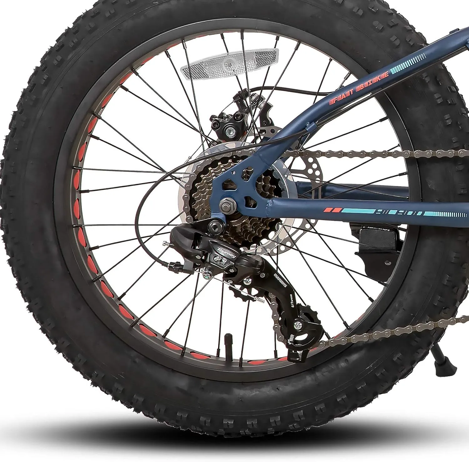 Hiland 20 Inch Kids' Bicycles Fat Tire Mountain Bike for Boys and Girls Age 5   Years, Shimano 7-Speed, Dual-Disc Brake,Kids Beach and Snow Bicycle