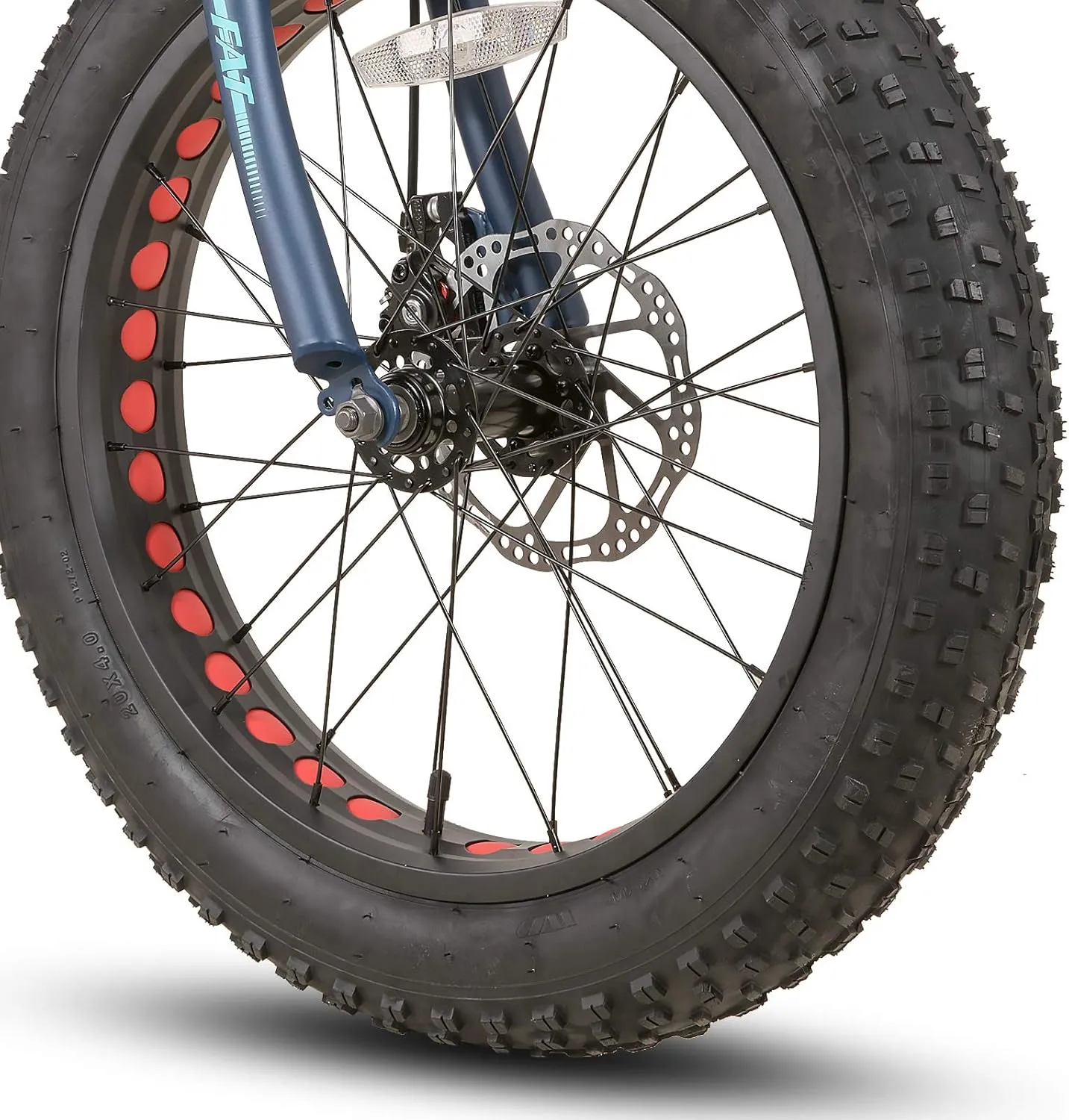 Hiland 20 Inch Kids' Bicycles Fat Tire Mountain Bike for Boys and Girls Age 5   Years, Shimano 7-Speed, Dual-Disc Brake,Kids Beach and Snow Bicycle