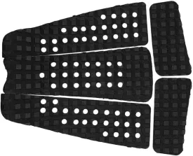 Inflatable Paddle Boards 5pcs Square Grooved EVA Surfboard Skimboard Longboard SUP Traction Deck Grip Tail Pad Trimmable Sheet Accessories Vacation Must Haves (Color : Black)