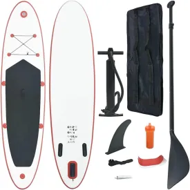 Inflatable Stand Up Paddle Board Set for Adventure and Relaxation, Easy to Inflate, Lightweight and Stable, Red and White