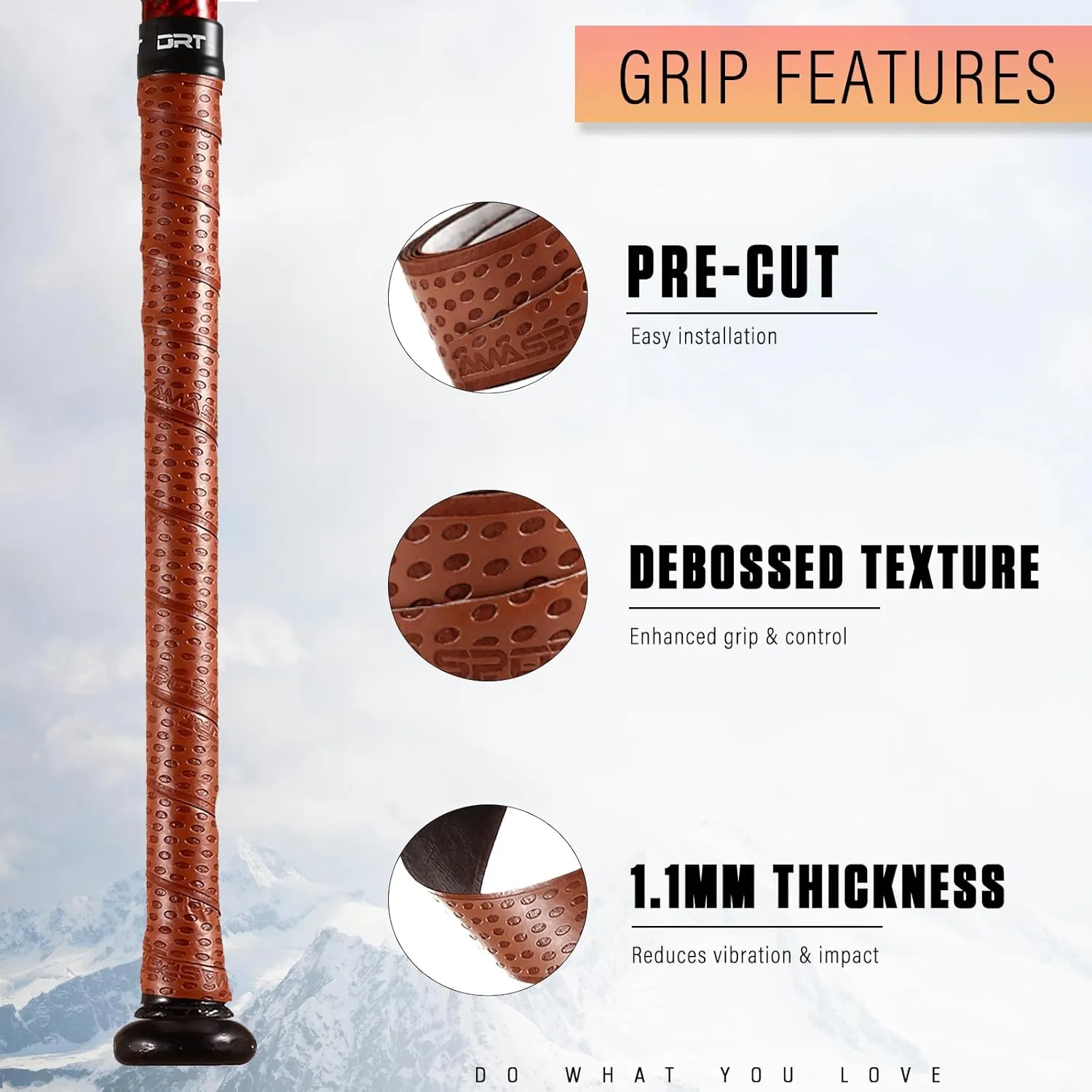 LITIAN Bat Grip Tape for Baseball & Softball ??1.1mm Non-Slip Baseball Bat Grip Tape for Pro-Level Performance ??Ideal Replacement