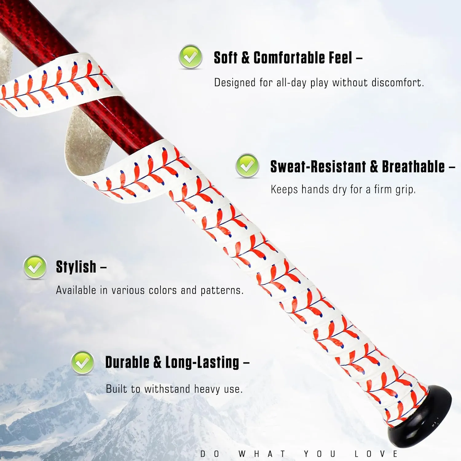 LITIAN Bat Grip Tape for Baseball & Softball ??Non-Slip and Stylish Baseball Bat Grip for Pro-Level Performance ??1.1mm