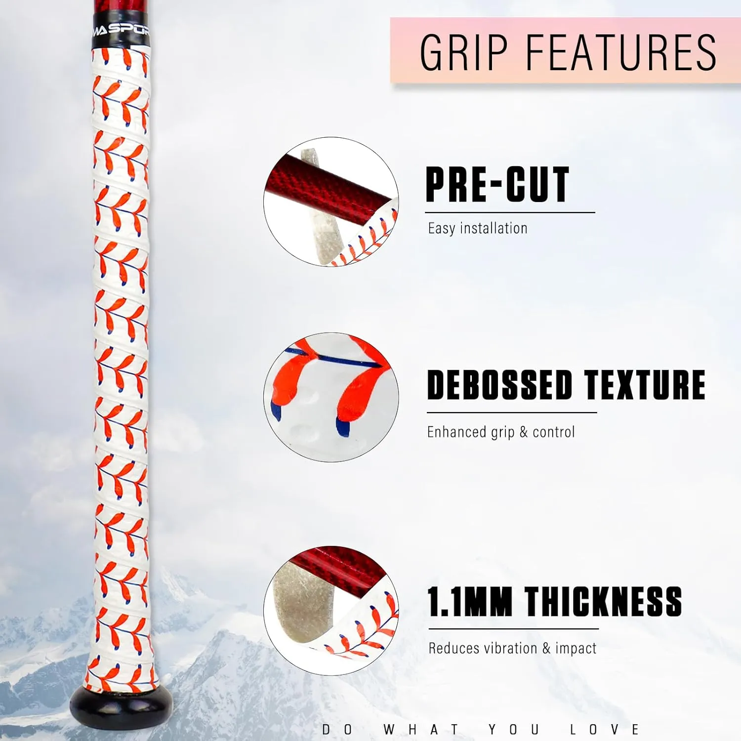 LITIAN Bat Grip Tape for Baseball & Softball ??Non-Slip and Stylish Baseball Bat Grip for Pro-Level Performance ??1.1mm