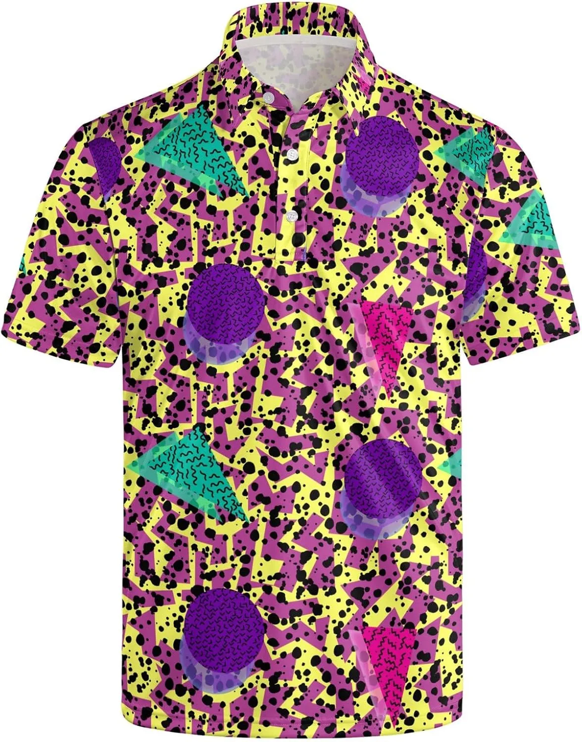 Mens Golf Shirt Dry Fit Casual Short Sleeve