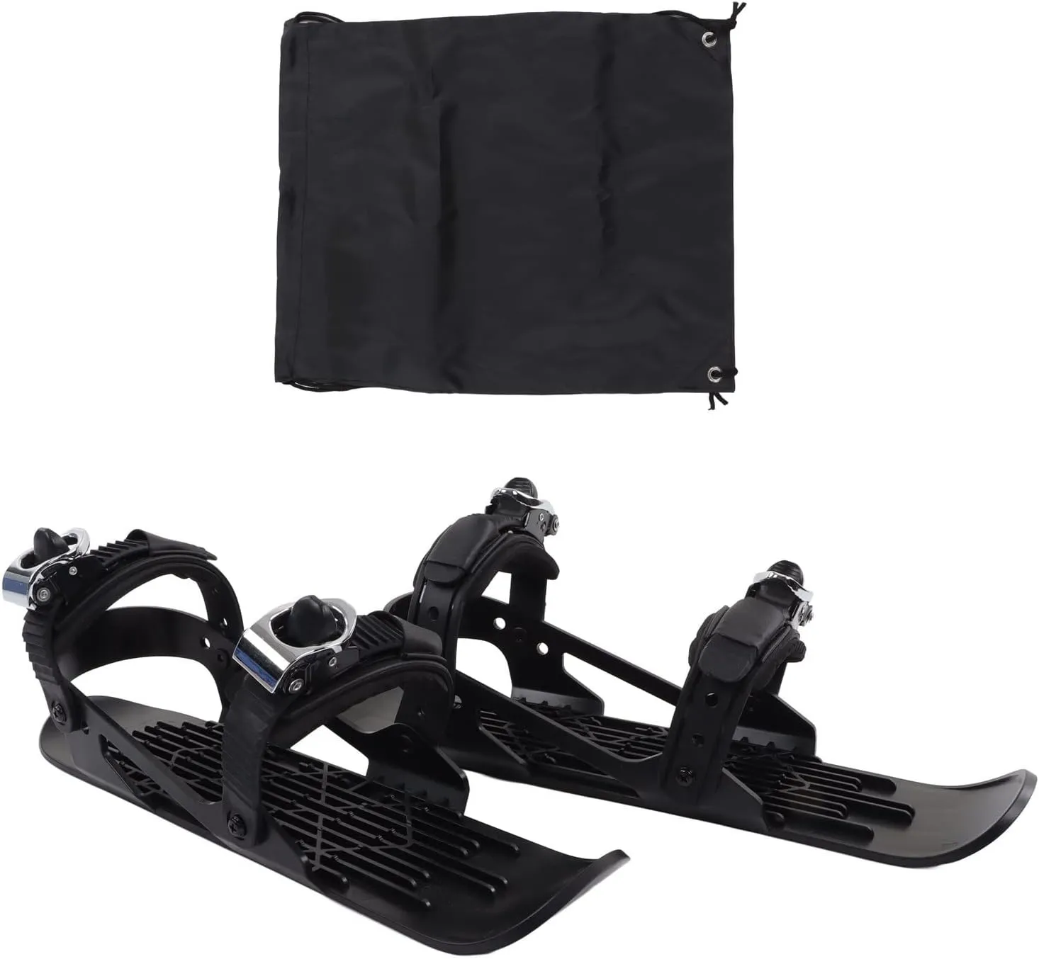 Mini Ski Skates, Mini Ski Shoes Adjusable Skiboards Attach to Skis Boots Snowskates Snowblades Skiboards for 30-38 Size Downhill Slopes Winter Sport
