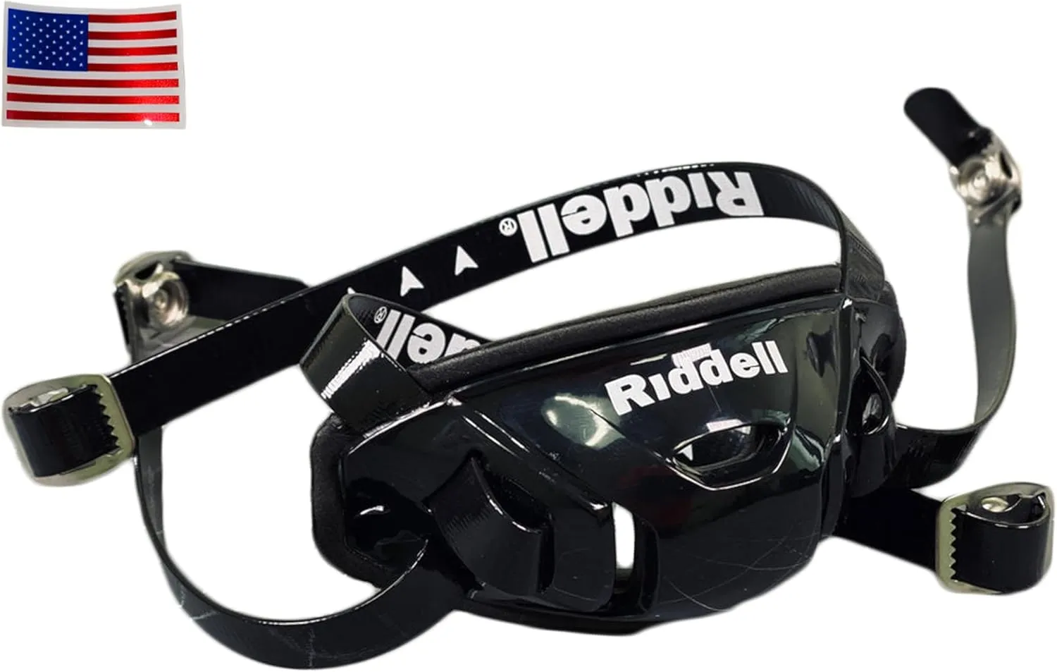 Riddell Hard Cup Chinstrap Buckles   Chrome US Flag Helmet Decal
