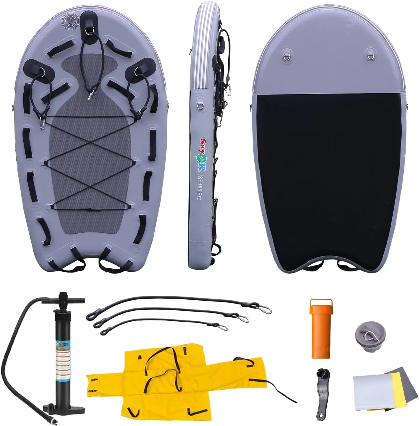 SAYOK Large Inflatable Sled Water Floating Mat Jet Ski Sled Board for Professional Emergency Rescue, Big Wave Surfing