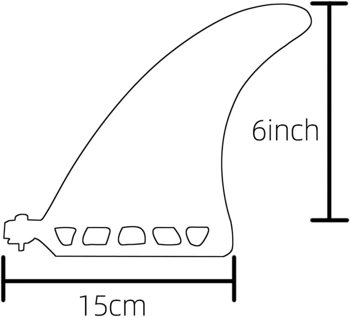 Surfboard Fins Surf Board Yep.surf Longboard Fin 6 Inch Fiberglass Sup Fin Honeycomb Single Fin Paddleboard Fin Surfing Accessories (Color : Red inch)