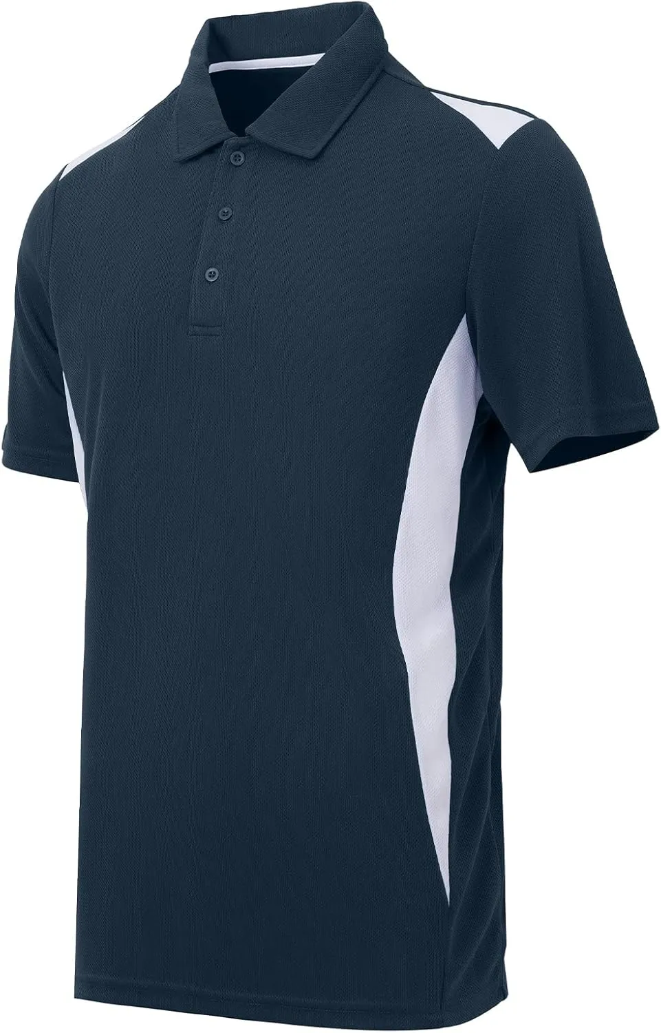 TIHEEN Golf Shirts for Men Dry Fit Performance Polo Short Sleeve Collared Shirt