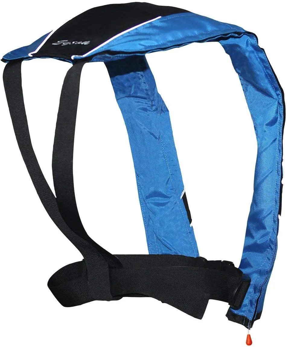 Top Safety Adult Life Jacket with Whistle - Auto Version Inflatable Lifejacket Life Vest Preserver PFD for Boating Fishing Sailing Kayaking Surfing Paddling Swimming - Adjustable Life Saving Vest