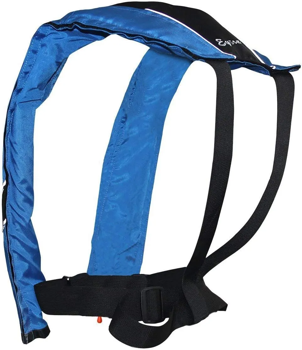 Top Safety Adult Life Jacket with Whistle - Auto Version Inflatable Lifejacket Life Vest Preserver PFD for Boating Fishing Sailing Kayaking Surfing Paddling Swimming - Adjustable Life Saving Vest